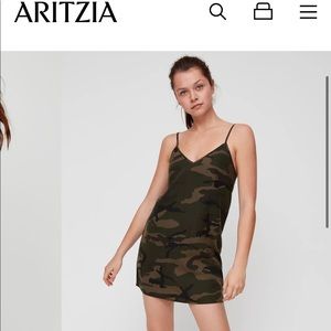Aritizia Tna Yirrell Camo Dress, size S never worn.